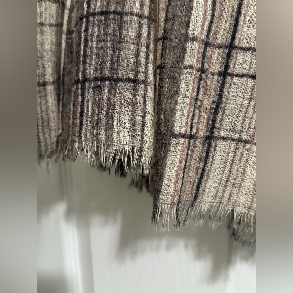 Elie Tahari Brown and Beige Belted Plaid Skirt - Size 12 - NWOT - Picture 4 of 9